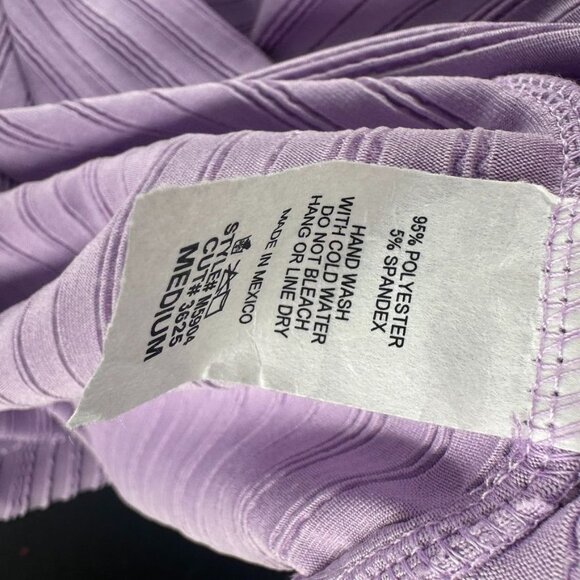 Discount Divas Raised Rib Easy-Fit Dolman 3/4 Sleeve Top Lavender Purple Size Me - Picture 9 of 9